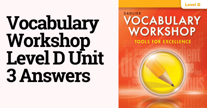 Unit 3 vocabulary workshop level e answers