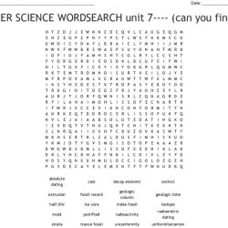 Earth science word search puzzle answer key